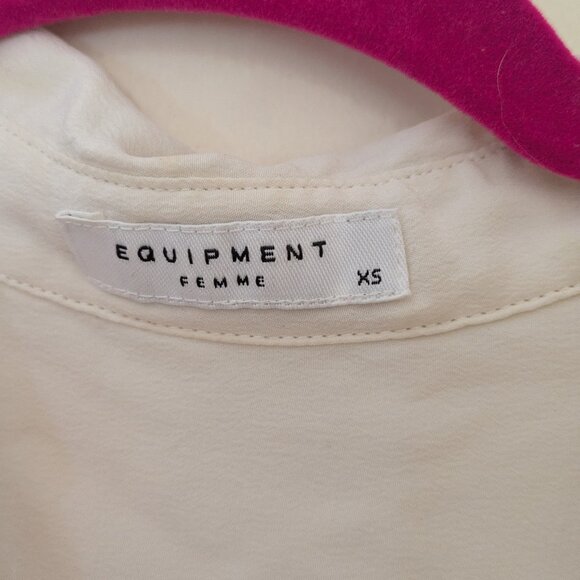 XS Equipment Silk Tank Boxy Palm Print - Picture 2 of 5